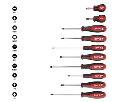 Milwaukee 10pc Screwdriver Kit