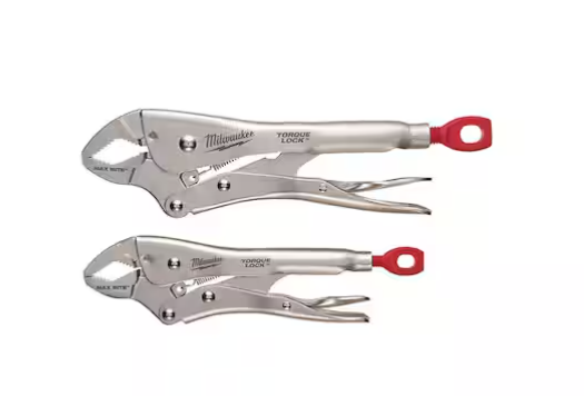 Milwaukee MAXBITE Curved Jaw Locking Pliers Set (2-Piece)