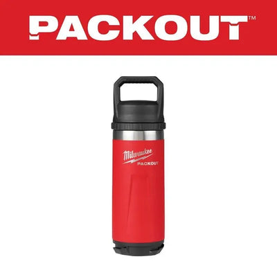 PACKOUT Red 18 oz. Insulated Bottle with Chug Lid