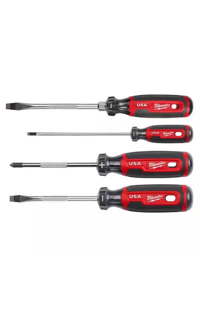 Made in USA Multi-Bit Screwdriver Set with Cushion Grip (4-Piece)