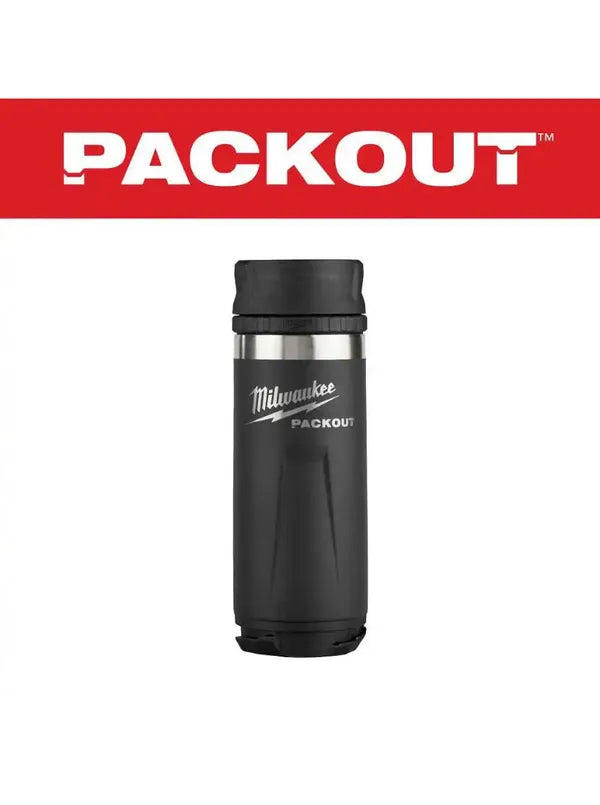 PACKOUT Black 18 Oz. Insulated Bottle with Sip Lid
